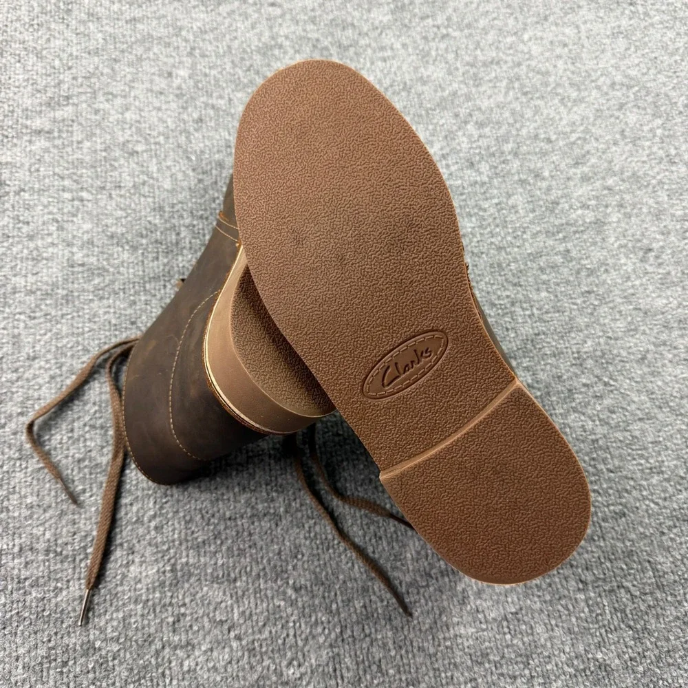Clarks Bushacre 3 Mens 7.5 Brown Beeswax Leather Chukka Desert Boots 26082286
